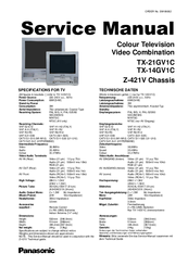 Panasonic TX-21GV1C Service Manual