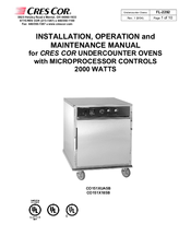 Cres Cor CO151X185B Installation, Operation And Maintenance Manual