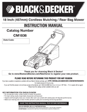 Black & Decker CM1836 Instruction Manual