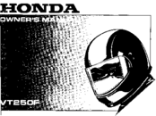 Honda VT250F Owner's Manual