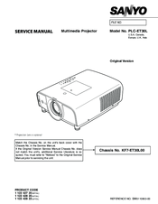 Sanyo PLC-ET30L Service Manual