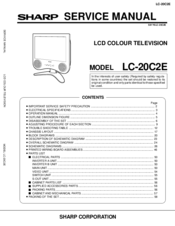 Sharp LC-20C2E Service Manual