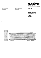 Sanyo VHR-150 Instruction Manual