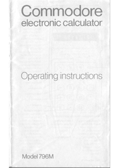 Commodore 796M Operating Instructions Manual