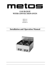 Metos OPCG 41 Operation Manual