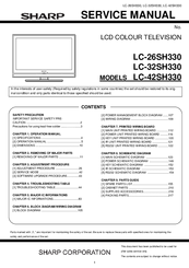 Sharp LC-32SH330 Service Manual