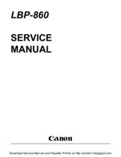 Canon LBP-860 Service Manual