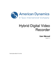 American Dynamics Hybrid Digital Video Recorder User Manual