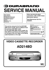 Durabrand AD214BD Service Manual