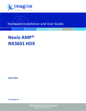 Imagine Nexio AMP NX3601 HDX Hardware Installation And User's Manual
