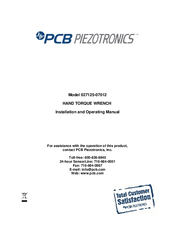 PCB Piezotronics 027125-07012 Operation Manual