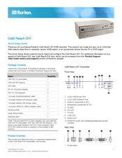 Raritan Cat5 Reach DVI Quick Setup Manual
