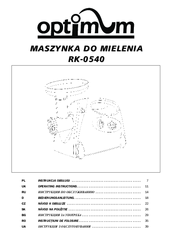 Optimum RK-0540 Operating Instructions Manual