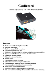 GeoRecord FCD-01 User Manual