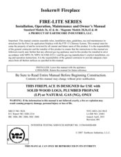 Isokern FIRE-LITE series Owner's Manual