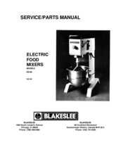 BLAKESLEE DD-60 Service Manual
