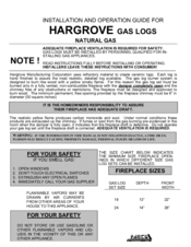 Hargrove FRR7FPBL Installation And Operation Manual