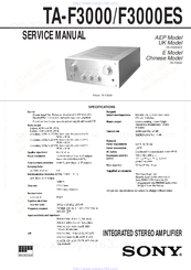 Sony F3000ES Service Manual