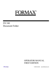 Formax FD 340 Operation Manual