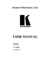 Kramer ScaleMagix 2 VP-740HC User Manual
