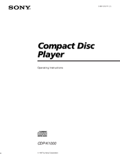Sony CDP-K1000 Operating Instructions Manual
