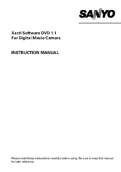 Sanyo Xacti Series Instruction Manual