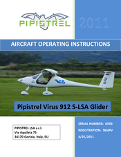 Pipistrel Virus 912 S-LSA Glider Operating Instructions Manual