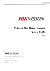 HIKVISION Network Mini Dome Camera Quick Manual