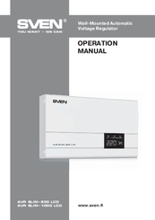 Sven AVR SLIM-1000 LCD Operation Manual