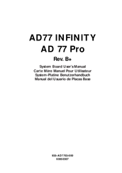 DFI AD77 INFINITY User Manual