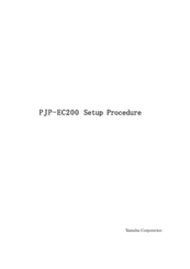 Yamaha PJP-EC200 Setup Procedure