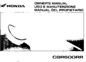 Honda CBR600RP Owner's Manual