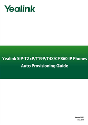 Yealink SIP-CP860 Auto Provisioning Manual