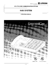 Aiphone NHX System Operation Manual