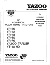 Yazoo YR-60 Instruction Manual