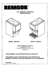 Remcor DB90S-BZ Owner's Manual