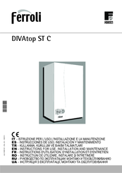 Ferroli DIVAtop ST C Instructions For Use, Installation And Maintenance