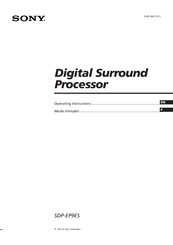 Sony SDP-EP9ES Operating Instructions Manual