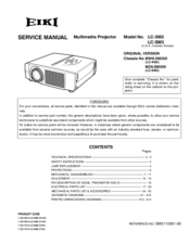 Eiki LC-SM3 Service Manual