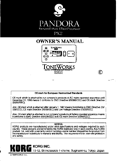 ToneWorks Pandora PX2 Owner's Manual