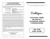 Culligan MARK 89 Use And Care Manual