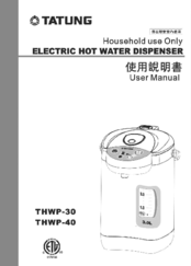 Tatung THWP-30 User Manual
