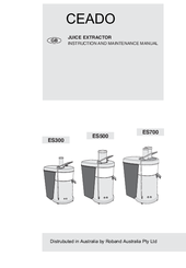 Roband CEADO ES700 Instruction And Maintenance Manual