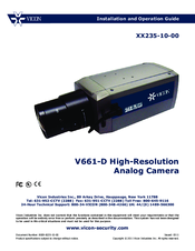 Vicon XX235-10-00 Installation And Operation Manual
