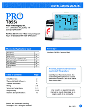 Pro1 iaq T855i Manuals | ManualsLib