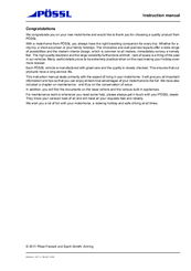 Possl D-Line 2011 Instruction Manual
