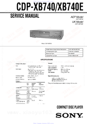 Sony CDP-XB740 Service Manual