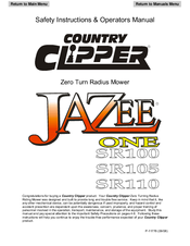 Country Clipper JAZee One SR100 Safety Instructions & Operator's Manual