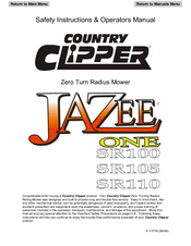 Country Clipper JAZee One SR105 Safety Instructions & Operator's Manual