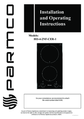 Parmco HO-4-2NF-CER-1 Installation And Operating Instructions Manual